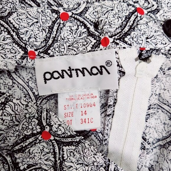 Vintage Pantman Women's Skirt and Jacket Set Size 14 Silver Red Academia Office - Picture 8 of 16